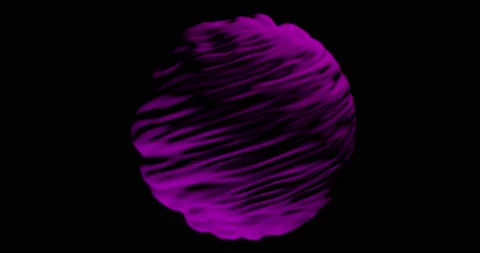 Abstract violet twisted sphere Stock Footage 195740954