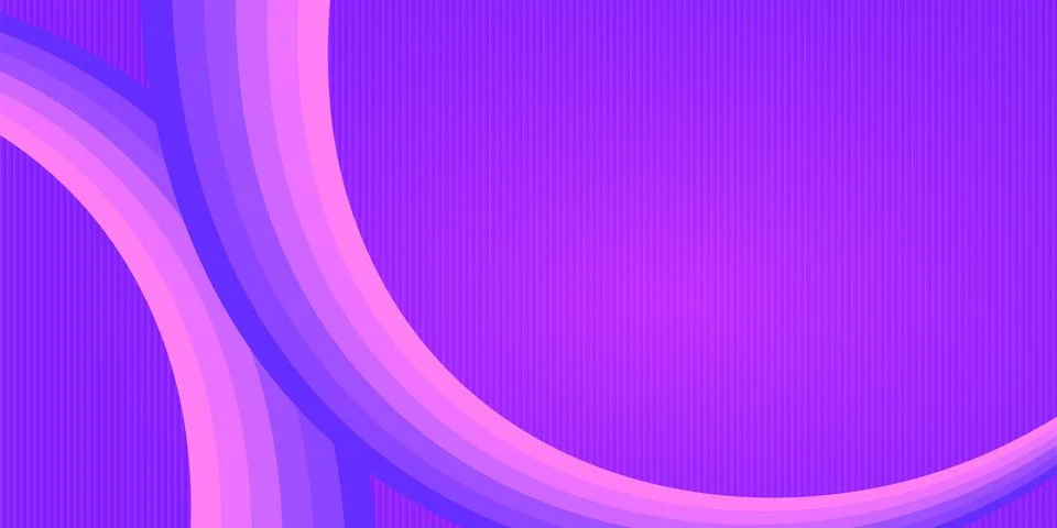 Abstract violet wavy background banner. Modern horizontal backdrop with purple Stock Illustration