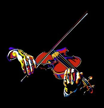 Abstract violin Ilustração Stock