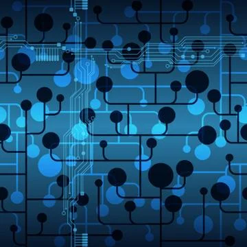 Abstract virtual chip communication vector background. seamless pattern. イラスト素材