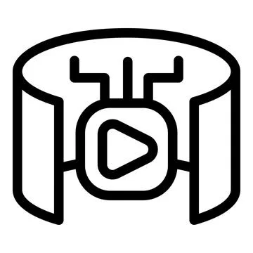Abstract virtual reality icon design Illustrazione stock