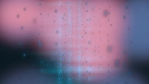 Abstract virtual space. Journey through magical digital data tunnel of a hi-tech Stock Illustration