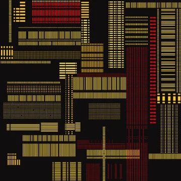Abstract virtual texture. Geometric line light urban seamless pattern Stock Illustration