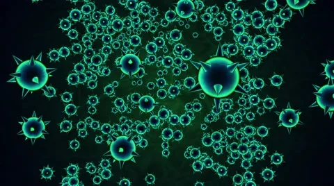 Abstract Virus Background Stock Footage 42984360