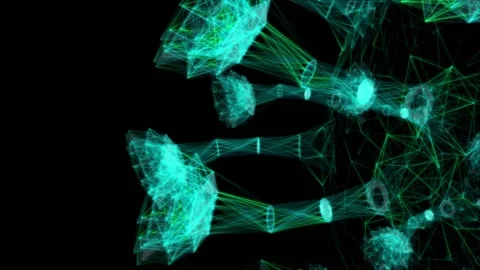 Abstract virus on black background Stock Footage 128122338