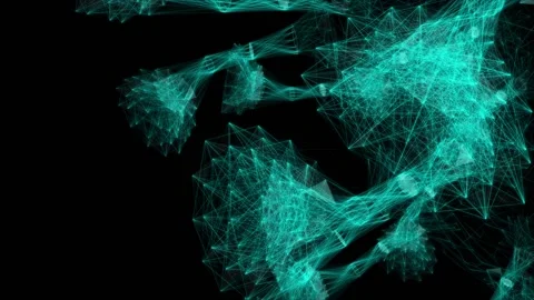 Abstract virus on black background Stock Footage 128128983