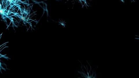 Abstract Virus particle rain Stock Footage 72131997