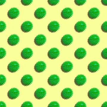 Abstract virus seamless pattern on a red background. Stock Photos