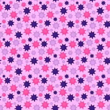 Abstract virus seamless pattern. Repetitive 3d illustration of viruses Stock Illustration