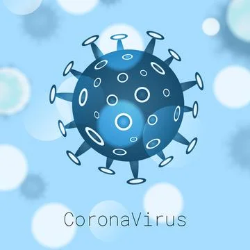 Abstract virus strain model of coronavirus COVID-19. Vector illustration Stock Illustration