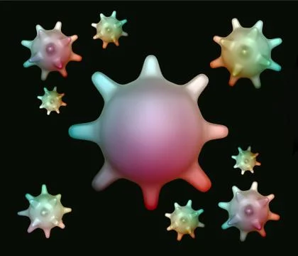 Abstract virus strain model of middle East respiratory syndrome coronavirus, 스톡 일러스트