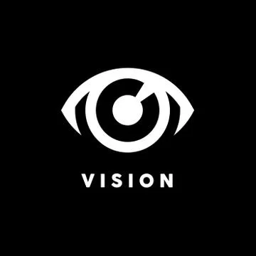 Abstract vision logo with eye icon concept Stock Illustration