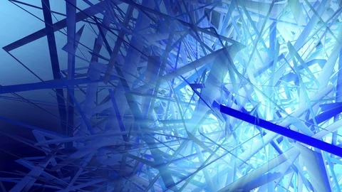 Abstract visual art in geometric style with light effects. Stock Footage 86581303