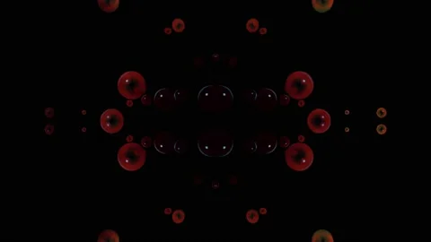 Abstract Visual - Dark Red Bubbles Stock Footage 148516261