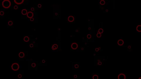 Abstract visual of floating red rings for background Vidéo 302477129