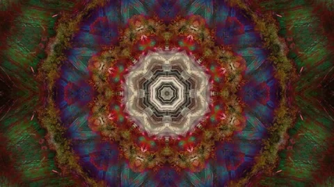 Abstract visual moving symbol, Dark, caleidoscope Stock Footage 150008863