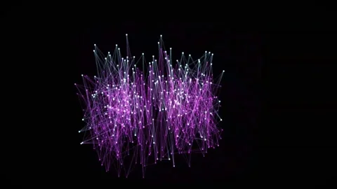 Abstract visual representation of data with dynamic lines Stock Footage 340037648