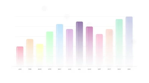 Abstract visual representation of declining trend. Data visualization graph.. Stock Footage 346659648