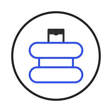 Abstract visual representation of stacked geometric shapes conveying struct.. Stock Illustration