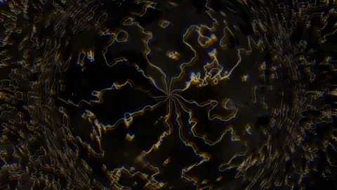 Abstract visual of swirling lines and colors in dark background Stock Footage 342653639