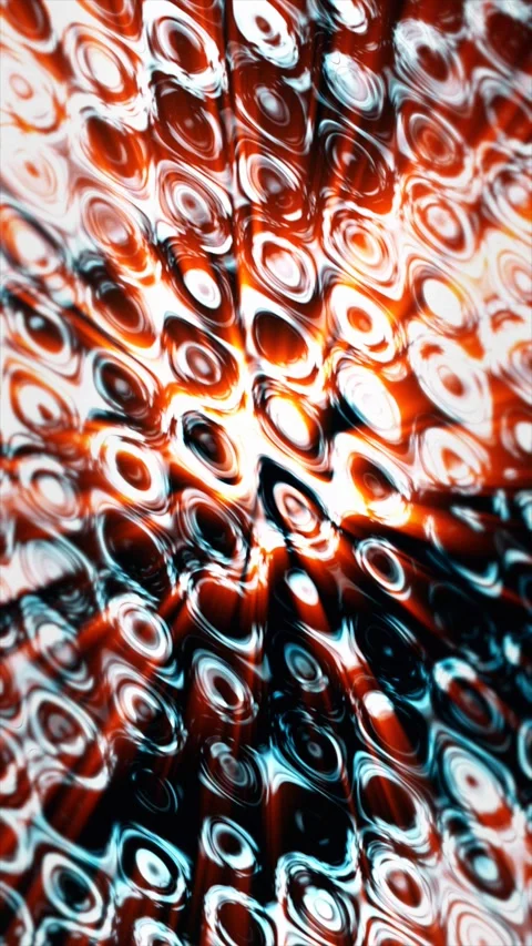 Abstract visual of warped concentric rings shimmers and shifts. Stock Footage 320194115