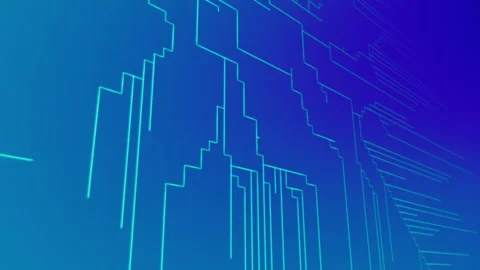 An abstract visualisation of a circuit board or computer network Video stock 326575443