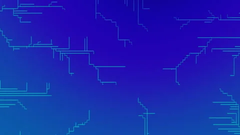An abstract visualisation of a circuit board or computer network Video stock 326576010