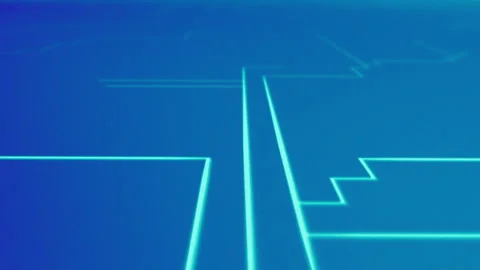 An abstract visualisation of a circuit board or computer network Video stock 326576152