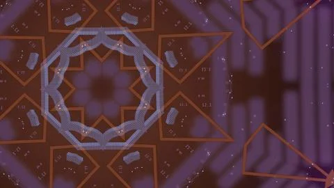 Abstract visualisation of main card with signals on tracks in hypnotic sequence. 스톡 일러스트