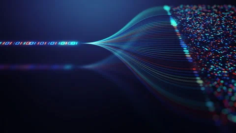 Abstract Visualization Of AI Processing Big Data. Stock Footage 320821273