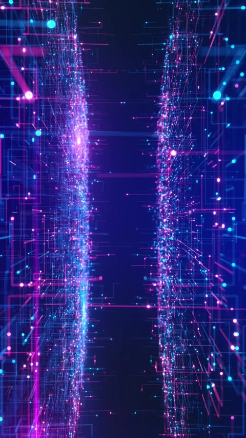 Abstract Visualization AI Processing Big Data, Quantum Computing, Big Data Flow 스톡 동영상 341902717