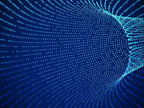 Abstract visualization artificial intelligence or big data. Digital technology Illustrazione stock