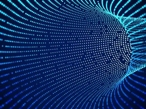 Abstract visualization artificial intelligence or big data. Digital technology Stock Illustration