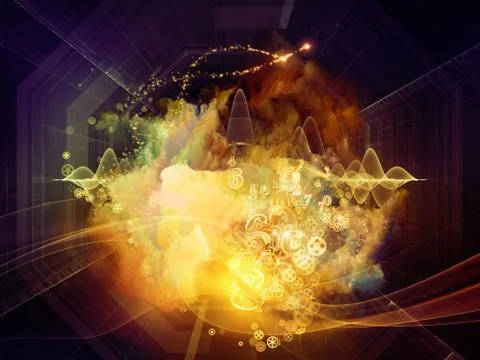 Abstract Visualization Background 스톡 일러스트