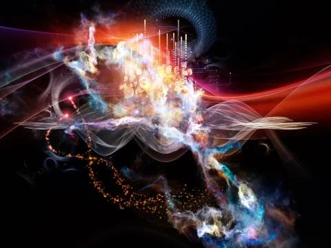 Abstract Visualization Burst Stock Illustration