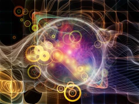 Abstract Visualization Composition 스톡 일러스트
