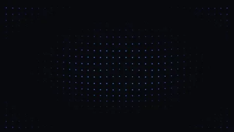 An abstract visualization of a dark oval pattern with blue light dots Video stock 335117423