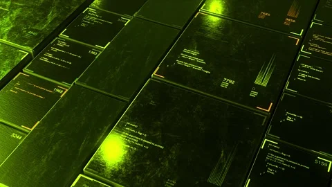 Abstract visualization of digital big data analytics and scanning, seamless loop Stock Footage 146579731