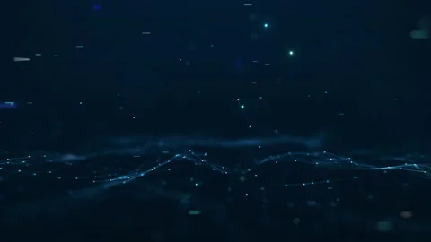 Abstract visualization of a digital network with glowing nodes and connecti.. Stock Footage 317635570