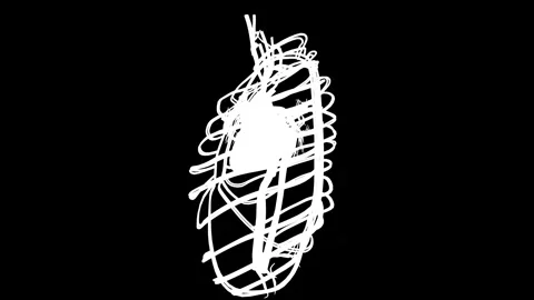 Abstract Visualization of Heart and Ribcage Rotation 動画素材 341776946