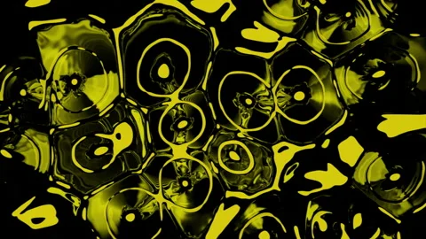 Abstract visualization of many loud speakers beating the rhythm on a black Stock Footage 201023235