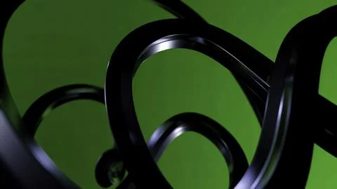 Abstract visualization of metal bending rollercoaster. Design. Spinning metal Stock Illustration