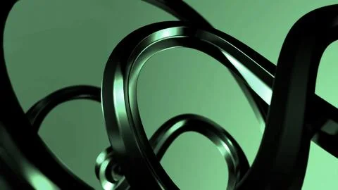 Abstract visualization of metal bending rollercoaster. Design. Spinning metal Stock Illustration