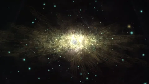 Abstract Visualization of a Nebula Explosion in Vibrant Cosmic Hues Stock-Footage 305459539