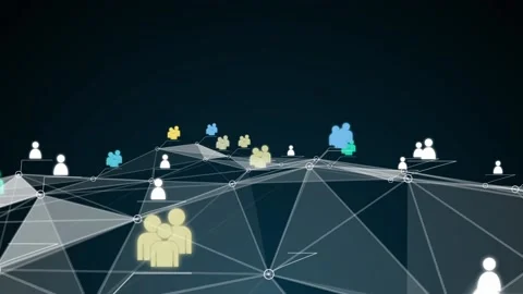 Abstract visualization of a social network. Video stock 97750958