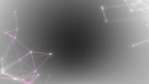 Abstract visualization of a social network. Futuristic polygonal shape in Stock Footage 113129449