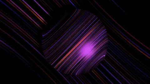 Abstract visualization of space and time distortion, seamless loop. Motion Illustrazione stock