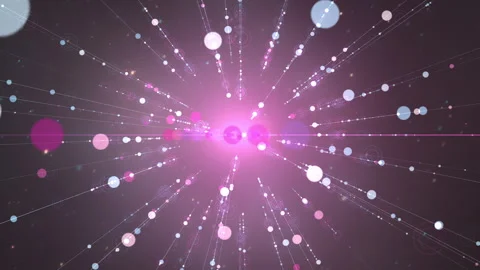 Abstract Visualization of Vibrant Light Rays Glowing Particles in Motion Video stock 301542866