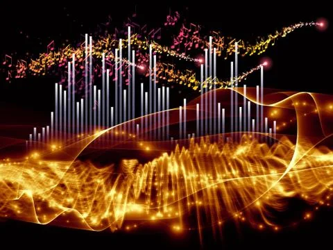 Abstract visualization wave Illustrazione stock