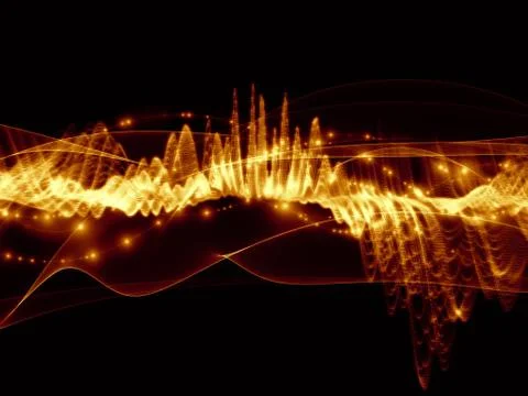 Abstract visualization wave Illustrazione stock
